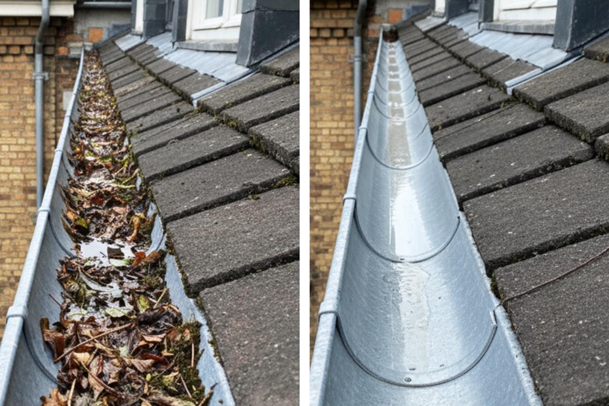 Nettoyage et entretien des gouttières et chéneaux