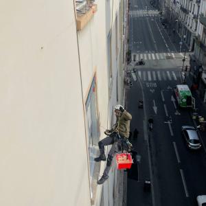 Peinture de façade en hauteur